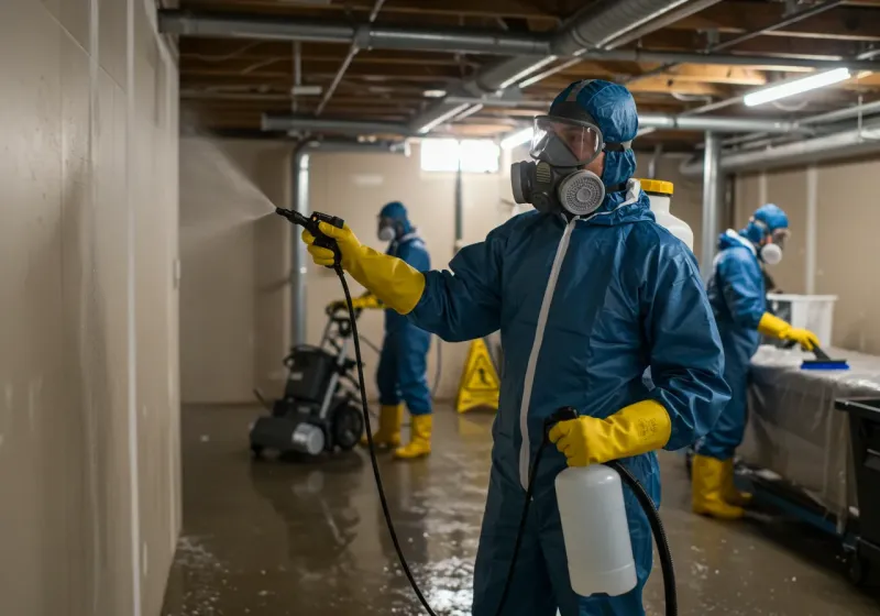 Basement Sanitization and Antimicrobial Treatment process in Wetumpka, AL