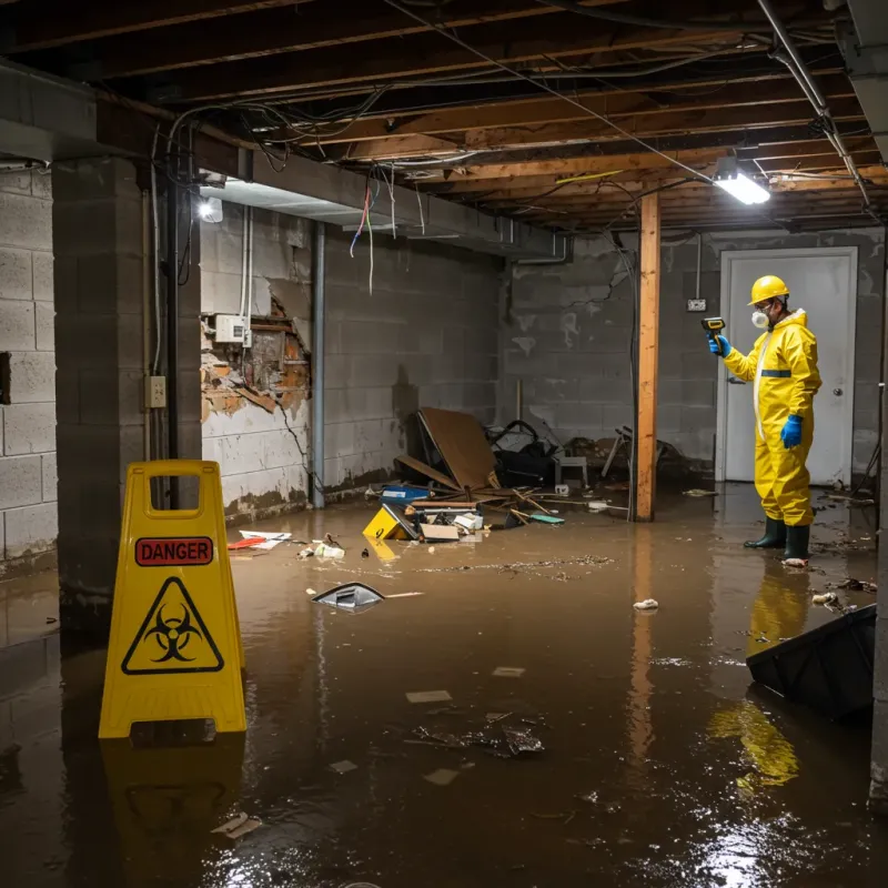 Flooded Basement Electrical Hazard in Wetumpka, AL Property